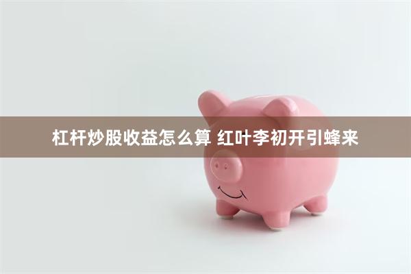 杠杆炒股收益怎么算 红叶李初开引蜂来