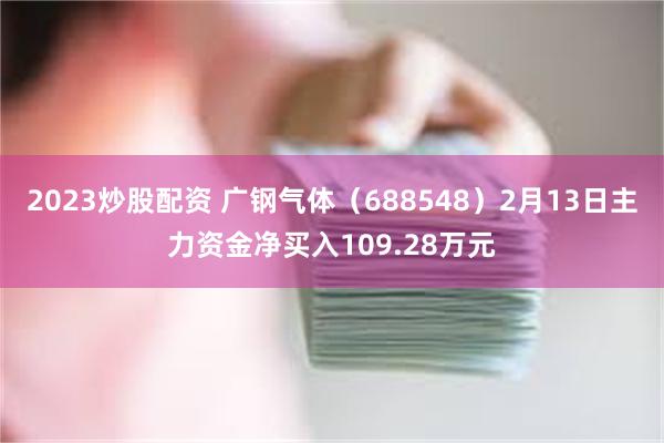 2023炒股配资 广钢气体（688548）2月13日主力资金净买入109.28万元