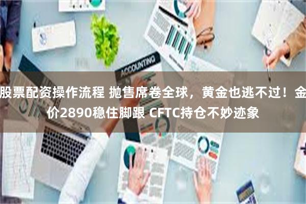 股票配资操作流程 抛售席卷全球，黄金也逃不过！金价2890稳住脚跟 CFTC持仓不妙迹象
