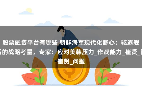 股票融资平台有哪些 朝鲜海军现代化野心：驱逐舰背后的战略考量，专家：应对美韩压力_作战能力_崔贤_问题